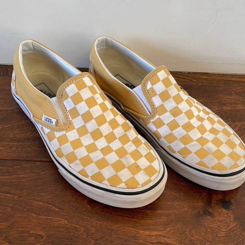 Yellow check vans